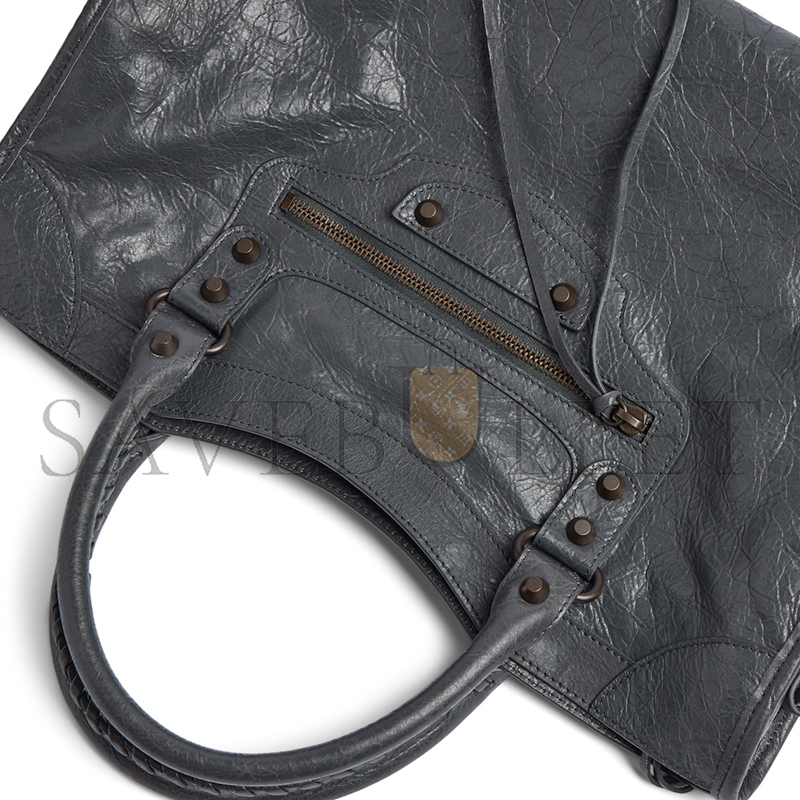 BALENCIAGA LE CITY MEDIUM BAG IN VOLCANIC ROCK (38*24*13cm) 